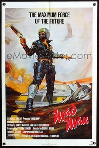 2c480 MAD MAX one-sheet poster R83 cool art of Mel Gibson, George Miller Australian sci-fi classic!