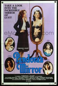 2c527 PANDORA'S MIRROR one-sheet '81 sexy image of woman staring into the incredible mirror of lust!