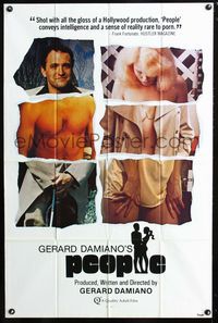 2c533 PEOPLE 1sheet '78 Gerard Damiano, sexy collage of porn stars including Serena & Jamie Gillis!