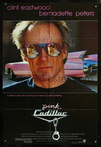 2c535 PINK CADILLAC one-sheet poster '89 Clint Eastwood is a real man wearing really cool shades!