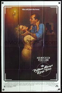 2c539 POSTMAN ALWAYS RINGS TWICE 1sheet '81 art of Jack Nicholson & Jessica Lange by Renato Casaro!