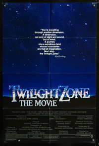 2c618 TWILIGHT ZONE 1sheet '83 Joe Dante, Steven Spielberg, John Landis, from Rod Serling TV series!