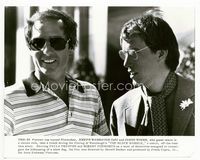 2d008 BLACK MARBLE candid 8x10 '80 author Joseph Wambaugh & James Woods on the set of the movie!