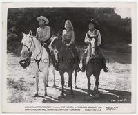 2d057 CHEROKEE UPRISING 8.5x10 movie still '50 Whip Wilson, Andy Clyde & Lois Hall on horseback!