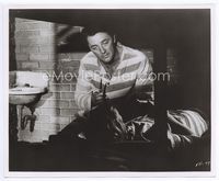 2d157 NIGHT OF THE HUNTER 8x10 still '55 Robert Mitchum in jail with knife threatens Peter Graves!