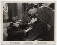 2d160 ODD MAN OUT 8x10.25 '47 Cyril Cusack looks at injured James Mason, directed by Carol Reed!