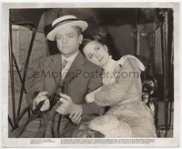2d204 STRAWBERRY BLONDE 8x10 '41 great close up of James Cagney & Olivia De Havilland in carriage!