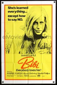 2e055 BIBI one-sheet '74 Joe Sarno, sexy Maria Forsa learned everything, except how to say NO!