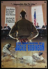2e100 COURT-MARTIAL OF JACKIE ROBINSON video 1sheet '90 Andre Braugher as the star before baseball!