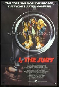 2e202 I THE JURY English one-sheet poster '82 Armande Assante, best different pointing gun artwork!