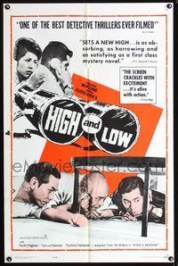 2e181 HIGH & LOW one-sheet '64 Akira Kurosawa's Tengoku to Jigoku, Toshiro Mifune, Japanese classic!