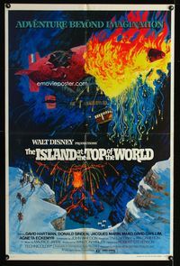 2e215 ISLAND AT THE TOP OF THE WORLD one-sheet poster '74 Disney's adventure beyond imagination!