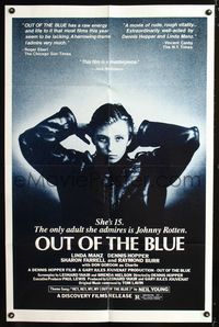 2e362 OUT OF THE BLUE one-sheet movie poster '80 young punk Linda Manz, directed by Dennis Hopper!