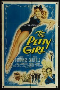 2e379 PETTY GIRL one-sheet poster R55 sexiest full-color artwork of Joan Caulfield by George Petty!