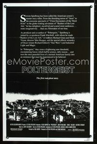 2e390 POLTERGEIST int'l one-sheet movie poster '82 Tobe Hooper, the first real ghost story!