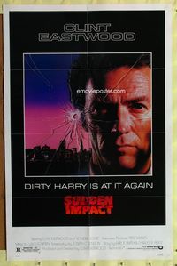 2e511 SUDDEN IMPACT one-sheet poster '83 Clint Eastwood is at it again as Dirty Harry, great image!