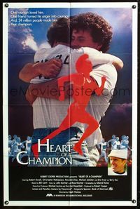 2e538 TERRY FOX STORY Canadian one-sheet '83 Heart of a Champion, the amputee who ran across Canada!
