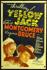 2e610 YELLOW JACK style D 1sheet '38 Robert Montgomery as Walter Reed, doctor who beat Yellow Fever!