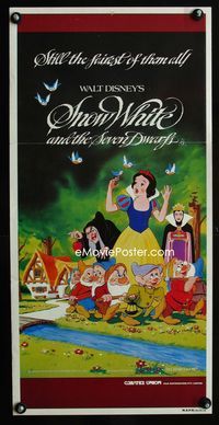 2f404 SNOW WHITE & THE SEVEN DWARFS Australian daybill R83 Walt Disney animated cartoon classic!