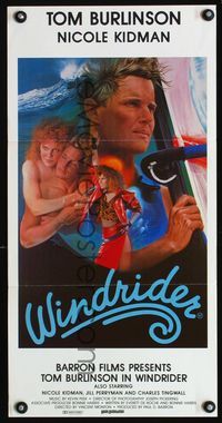 2f484 WINDRIDER Aust daybill '87 cool windsurfing art with young sexy Nicole Kidman by Clinton!