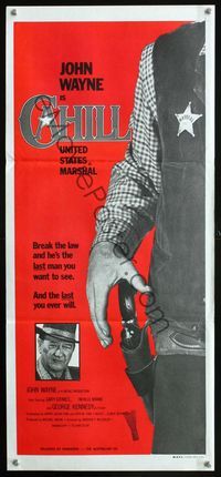 2f081 CAHILL Australian daybill movie poster '73 classic United States Marshall John Wayne!