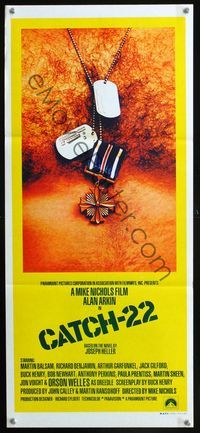 2f095 CATCH 22 Australian daybill movie poster '70 directed by Mike Nichols, Joseph Heller