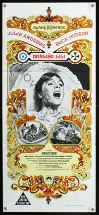 2f123 DARLING LILI Aust daybill '70 Julie Andrews, Rock Hudson, Blake Edwards, William Peter Blatty