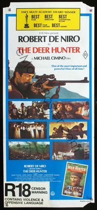 2f128 DEER HUNTER Australian daybill movie poster '78 Robert De Niro in Michael Cimino classic!