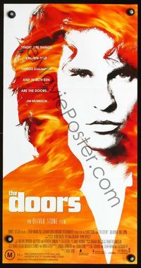 2f146 DOORS Australian daybill poster '90 Val Kilmer as Jim Morrison, directed by Oliver Stone!