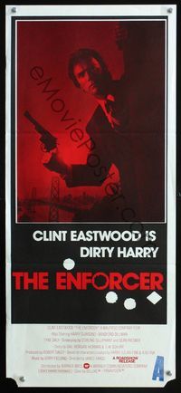 2f168 ENFORCER Australian daybill poster '76 photo of Clint Eastwood is Dirty Harry by Bill Gold!