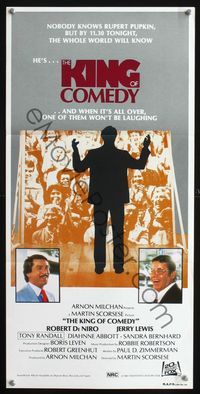 2f263 KING OF COMEDY Australian daybill movie poster '83 Robert DeNiro, Martin Scorsese, Jerry Lewis
