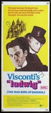 2f288 LUDWIG Australian daybill movie poster '73 Luchino Visconti, Romy Schneider, Helmut Berger