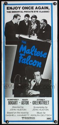 2f293 MALTESE FALCON Aust daybill R80s Humphrey Bogart, Peter Lorre, directed by John Huston!