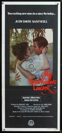 2f320 MY BRILLIANT CAREER Aust daybill '80 Judy Davis, Sam Neill, directed by Gillian Armstrong!