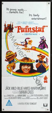 2f359 PUFNSTUF Australian daybill movie poster '70 Sid & Marty Krofft musical!