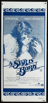 2f414 STAR IS BORN Australian daybill movie poster R80s Kris Kristofferson, Barbra Streisand