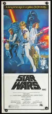 2f419 STAR WARS style C Aust daybill '77 George Lucas classic sci-fi epic, great art by Tom William Chantrell!