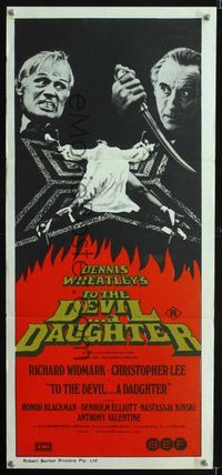 2f452 TO THE DEVIL A DAUGHTER Aust daybill '76 Richard Widmark, Christopher Lee, Nastassja Kinski