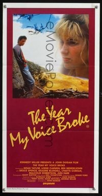 2f492 YEAR MY VOICE BROKE Aust daybill '87 Noah Taylor, Loene Carmen, directed by John Duigan!