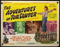 2g259 ADVENTURES OF TOM SAWYER half-sheet poster R45 Tommy Kelly as Mark Twain's classic character!