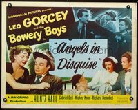 2g272 ANGELS IN DISGUISE half-sheet movie poster '49 Leo Gorcey, Huntz Hall and the Bowery Boys!