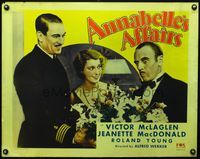 2g273 ANNABELLE'S AFFAIRS half-sheet poster '31 Jeanette MacDonald, Victor McLaglen, Roland Young
