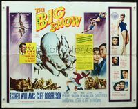 2g297 BIG SHOW half-sheet movie poster '61 Esther Williams, Cliff Robertson, plus Ed Sullivan!