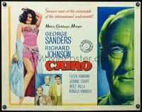2g319 CAIRO half-sheet movie poster '63 George Sanders, sinners meet at international underworld!