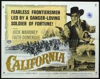2g320 CALIFORNIA half-sheet movie poster '63 fearless frontiersman Jock Mahoney, Faith Domergue
