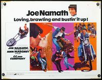 2g317 C.C. & COMPANY half-sheet poster '70 great images of Joe Namath on motorcycle, biker gang!