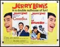 2g334 CINDERFELLA/ERRAND BOY half-sheet movie poster '67 Jerry Lewis in a double nuthouse of fun!