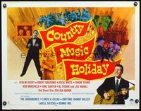 2g348 COUNTRY MUSIC HOLIDAY style A half-sheet movie poster '58 Zsa Zsa Gabor, Ferlin Husky