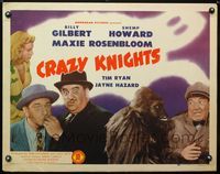 2g351 CRAZY KNIGHTS half-sheet poster '44 Billy Gilbert, Shemp Howard, Maxie Rosenbloom, wacky ape!