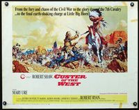 2g358 CUSTER OF THE WEST half-sheet movie poster '68 Robert Shaw as the Civil War's famous General!